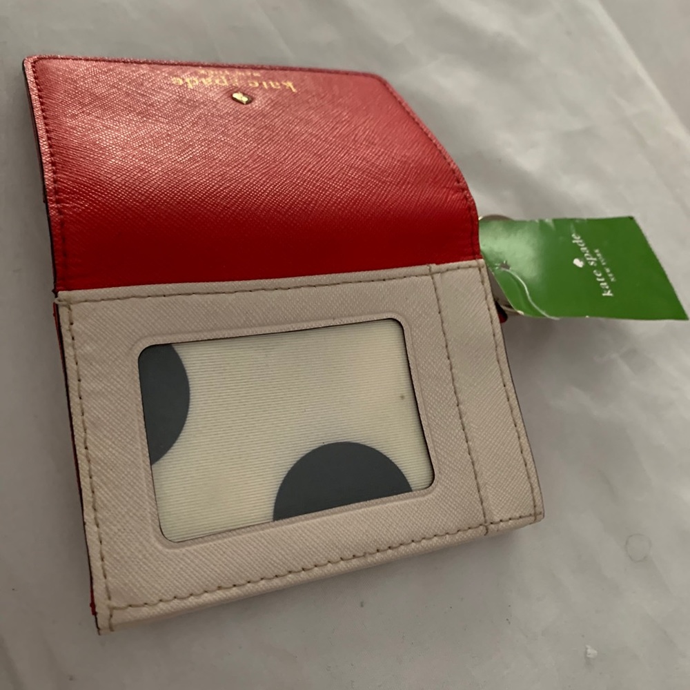 Kate Spade 2-tone key ring coin purse - Picture 4 of 7